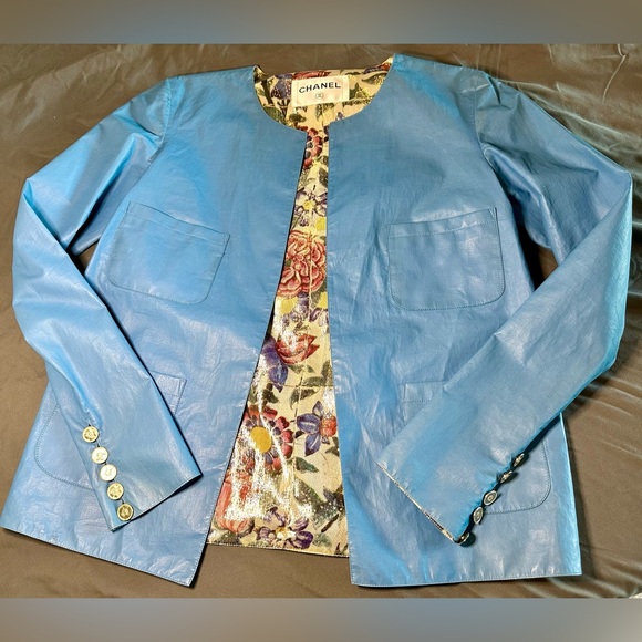 Chanel Paris to Dubai Lambskin Leather Jacket sz 38 w/ tags - Picture 3 of 12